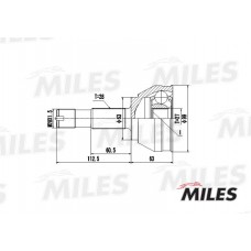GA20622 MILES Шарнирный комплект, Привідний вал