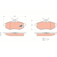 GDB1495 TRW КомплеК т гальмівних колодок, дискове гальмо