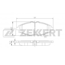 BS-1285 ZEKKERT КомплеК т гальмівних колодок, дискове гальмо