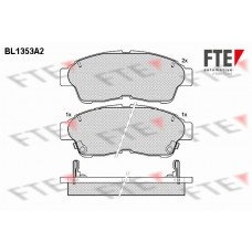 BL1353A2 FTE Комплект гальмівних колодок дисковий гальм