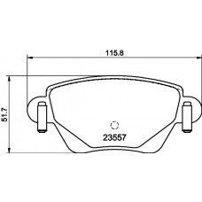 8DB 355 029-611 HELLA PAGID Комплект гальмівних колодок дисковий гальм