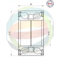 70-210085 MULTIPARTS Комплект підшипника ступиці колеса