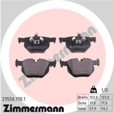 23550.170.1 ZIMMERMANN Комплект гальмівних колодок дисковий гальм