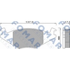FO 436881 FOMAR Friction Комплект гальмівних колодок дисковий гальм