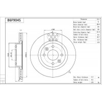 B6F904S AISIN Гальмівний диск