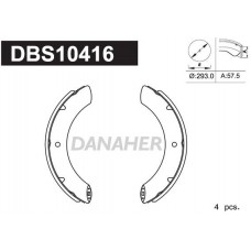 DBS10416 DANAHER Комплект гальмівних колодок