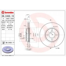 09.C422.11 BREMBO Гальмівний диск