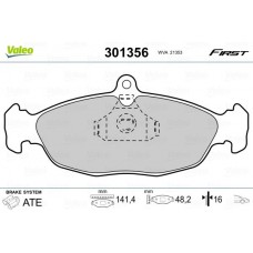 301356 VALEO Комплект гальмівних колодок дисковий гальм