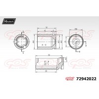 72942022 MAXTECH Поршень корпус скоби гальма
