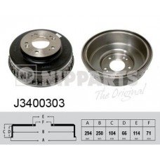 J3400303 NIPPARTS Гальмівний барабан