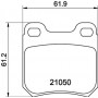 8DB355007381 HELLA BOSCH OPEL Колодки тормозные задние Omega B