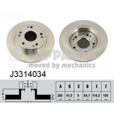 J3314034 NIPPARTS Гальмівний диск