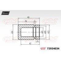 72934034 MAXTECH Поршень корпус скоби гальма