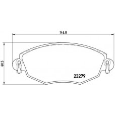 P 24 060 BREMBO Комплект гальмівних колодок дисковий гальм