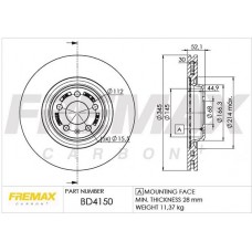 BD4150 FREMAX BRAKE DISC HIGH CARBON