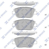 SP1398 Hi-Q Комплект гальмівних колодок дисковий гальм