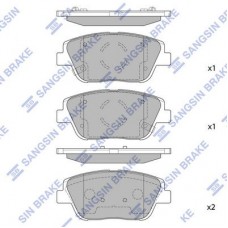 SP1398 Hi-Q Комплект гальмівних колодок дисковий гальм