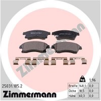 25031.185.2 ZIMMERMANN Комплект гальмівних колодок дисковий гальм
