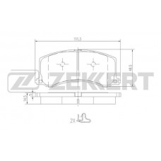 BS-2432 ZEKKERT Комплект гальмівних колодок дисковий гальм