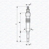 062900126304 MAGNETI MARELLI Свічка розжарювання