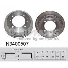 N3400507 NIPPARTS Гальмівний барабан