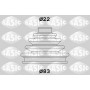 4003437 SASIC Комплект пыльника, Привідний вал