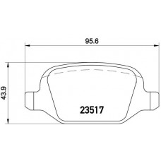P 23 065 BREMBO Комплект гальмівних колодок дисковий гальм