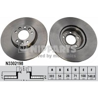 N3302198 NIPPARTS Гальмівний диск