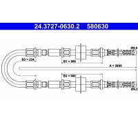 24.3727-0630.2 ATE Тросик, cтояночный тормоз
