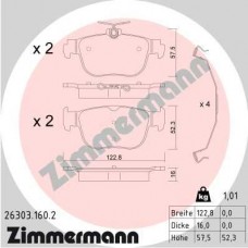 26303.160.2 ZIMMERMANN Комплект гальмівних колодок дисковий гальм
