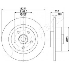 DP-0704 JAPANPARTS Гальмівний диск