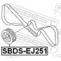 SBDS-EJ251 FEBEST Ремінний шків колінчастий вал