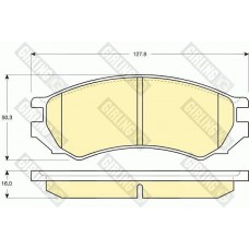 6110059 GIRLING Комплект гальмівних колодок дисковий гальм