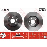 DF4373 TRW Гальмівний диск