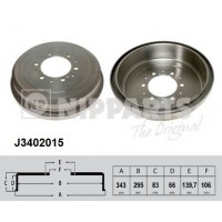 J3402015 NIPPARTS Гальмівний барабан