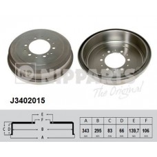 J3402015 NIPPARTS Гальмівний барабан