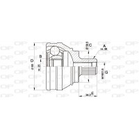 CVJ5117.10 OPEN PARTS Шарнирный комплект, Привідний вал