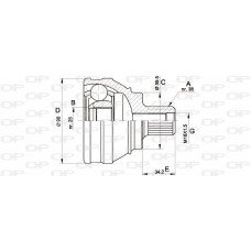 CVJ5117.10 OPEN PARTS Шарнирный комплект, Привідний вал