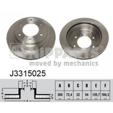J3315025 NIPPARTS Гальмівний диск