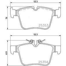 P 50 122 BREMBO Комплект гальмівних колодок дисковий гальм