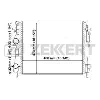 MK-1299 ZEKKERT Радіатор охолодження двигуна