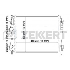 MK-1299 ZEKKERT Радіатор охолодження двигуна