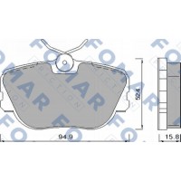 FO 450181 FOMAR Friction Комплект гальмівних колодок дисковий гальм