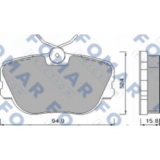 FO 450181 FOMAR Friction Комплект гальмівних колодок дисковий гальм