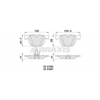 AA0388 BRAXIS Комплект гальмівних колодок дисковий гальм