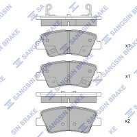 SP1401 Hi-Q Комплект гальмівних колодок дисковий гальм