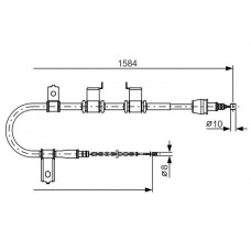 1 987 482 223 BOSCH Тросик, cтояночный тормоз