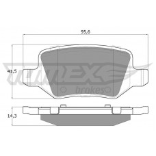 TX 12-90 TOMEX Brakes Комплект гальмівних колодок дисковий гальм