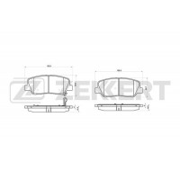 BS-1046 ZEKKERT Комплект гальмівних колодок дисковий гальм