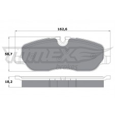 TX 17-71 TOMEX Brakes Комплект гальмівних колодок дисковий гальм